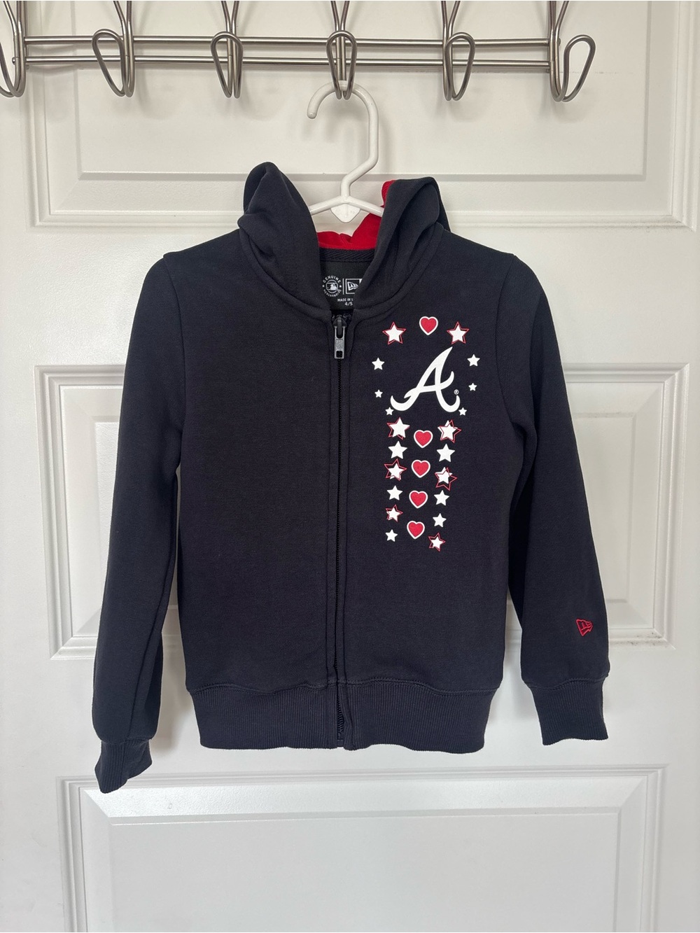 Atlanta Braves Genuine Merchandise Kids' Zip-Up Hoodie- LIKE NEW! Size 4/5